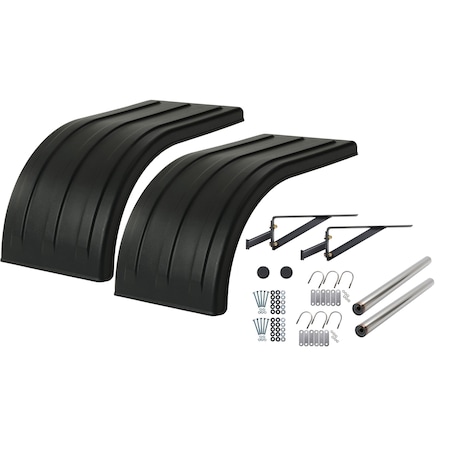 Betts Spring Kit - Fenders, Half Tandem, Black Poly, 66in, With Brackets TIKPF300-66P